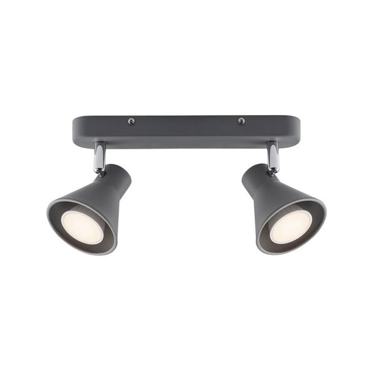 Eik 2er-Spot Ø 8,6 cm Deckenlampe Grau