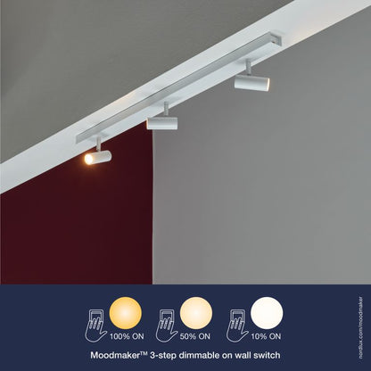 Omari Deckenlampe 3-Spots 78x12 cm mit Moodmaker Dimmer Weiß