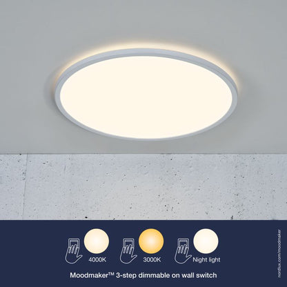 Oja Deckenlampe Ø 42,4 cm mit Moodmaker Dimmer Weiß