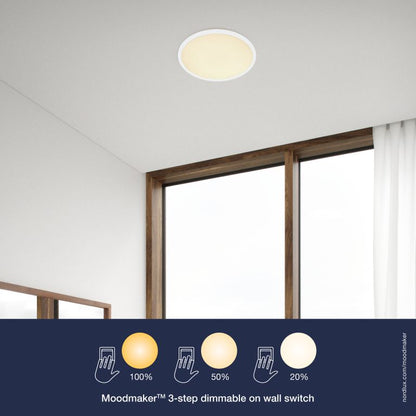 Oja Deckenlampe Ø 60 cm mit Moodmaker Dimmer 2700k Weiß