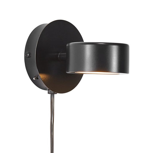 Clyde Wandlampe Ø 8,5 cm mit Moodmaker Dimmer Schwarz