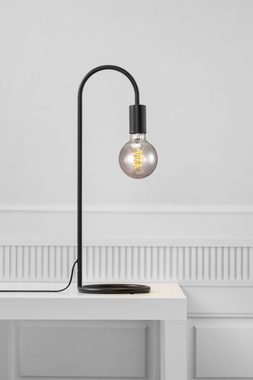 Paco Tischlampe E27 Schwarz