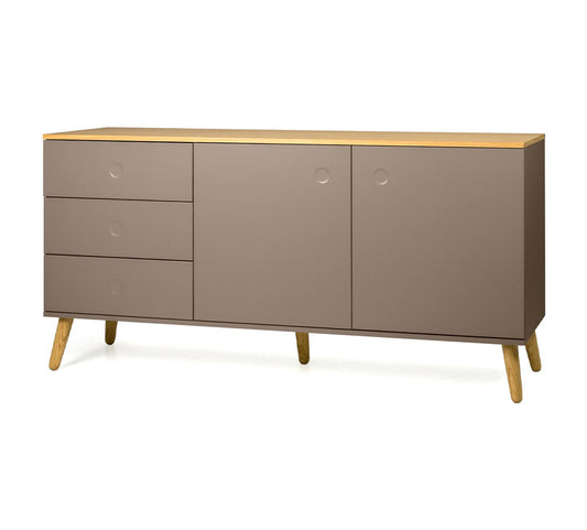 Tenzo Dot Sideboard 162 cm Taupe / Eiche