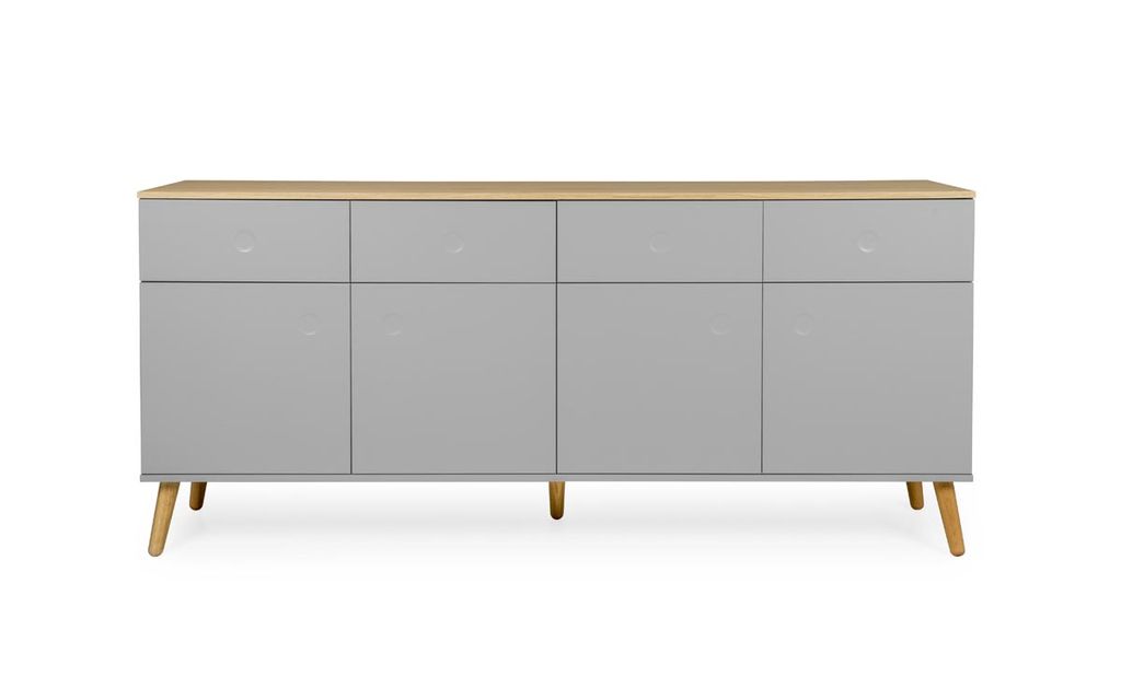 Tenzo Dot Sideboard 192 cm Grau / Eiche