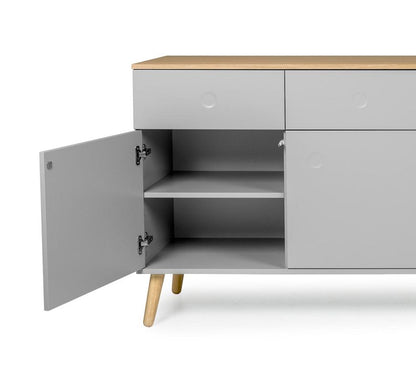 Tenzo Dot Sideboard 192 cm Grau / Eiche