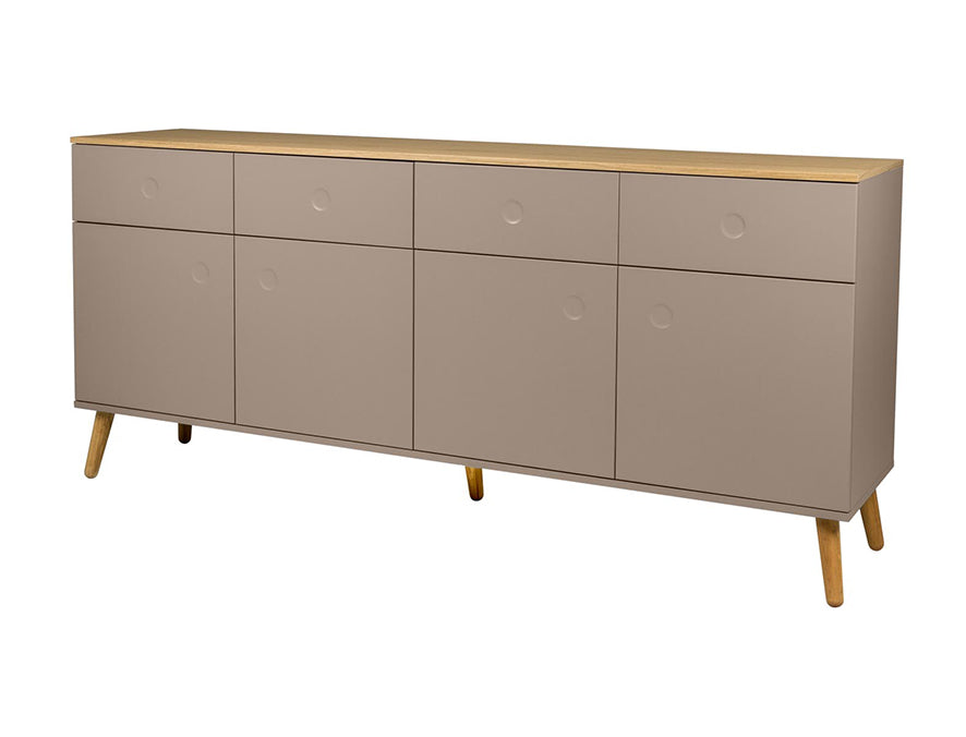 Tenzo Dot Sideboard 192 cm Taupe / Eiche