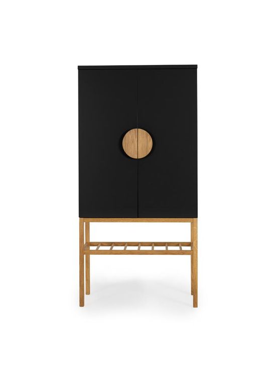 Tenzo Scoop Highboard Schwarz / Eiche