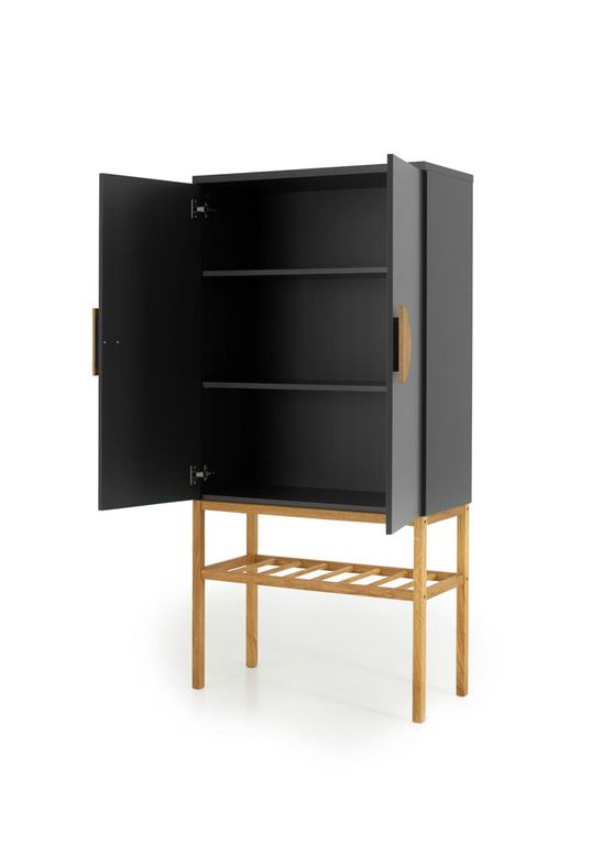 Tenzo Scoop Highboard Schwarz / Eiche