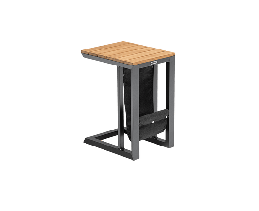 Kettler Ocean Skid Beistelltisch 30 x 30 cm Anthrazit / Teak