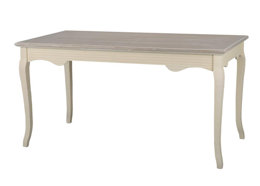 Pesaro Massivholz Esstisch 160 x 80 cm Paulownia Creme / Hellbraun