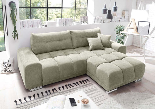 Paco Ecksofa 264x186 cm Silber