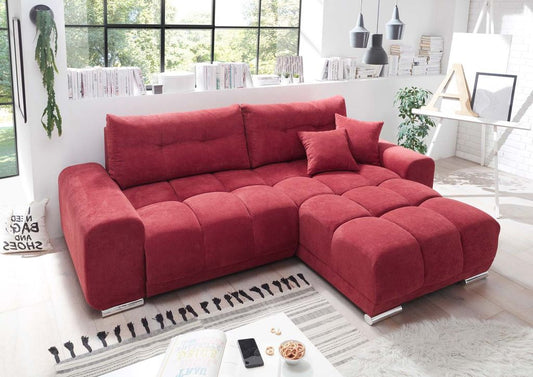 Paco Ecksofa 264x186 cm Rot (Berry)