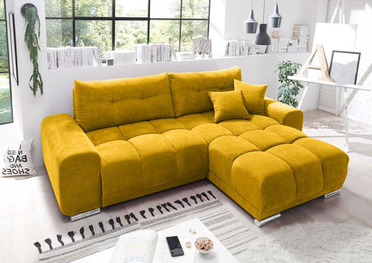 Paco Ecksofa 264x186 cm Gelb (Senf)