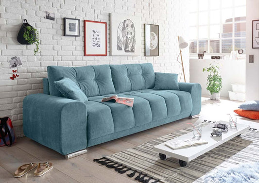 Paco Schlafsofa 260x90 cm Blau (Denim)