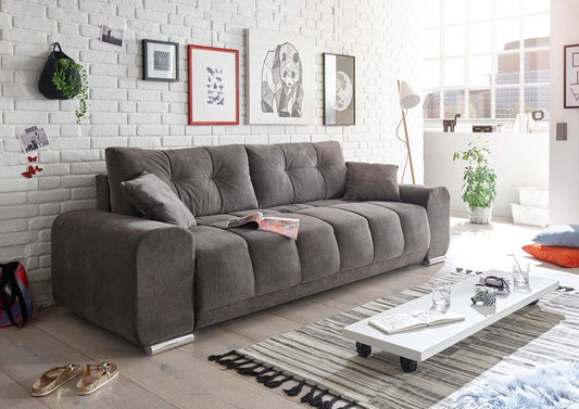 Paco Schlafsofa 260x90 cm Stone (Braun-Grau)