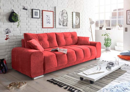 Paco Schlafsofa 260x90 cm Rot (Berry)