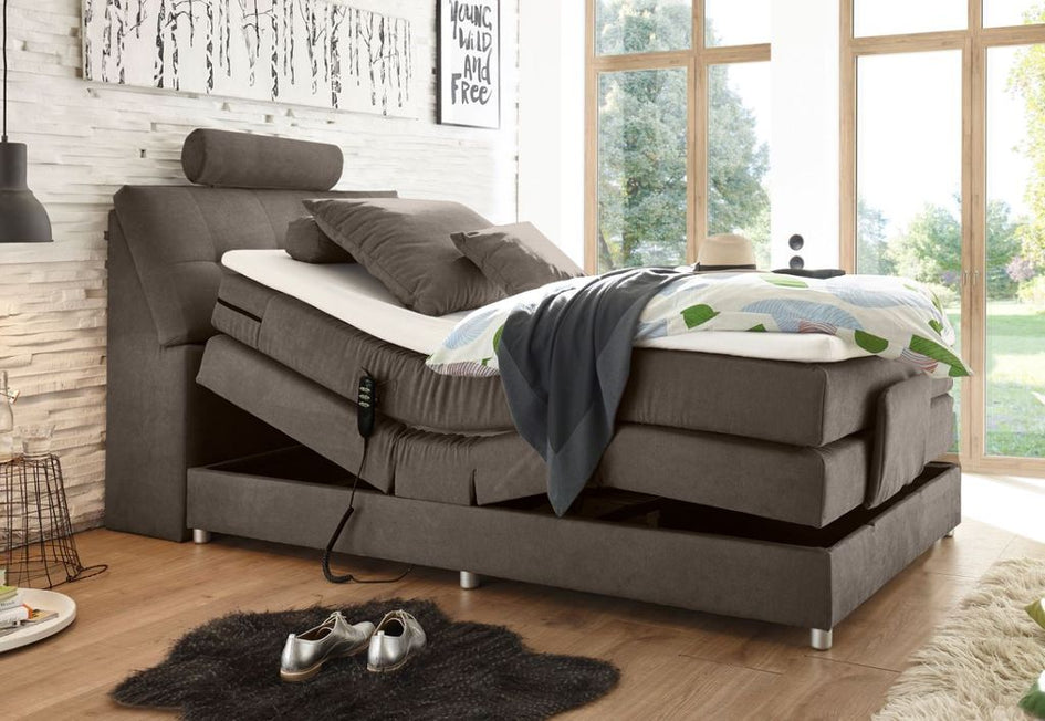 Palermo 120x200 cm Boxspringbett mit Motor Stone - Froschkönig24