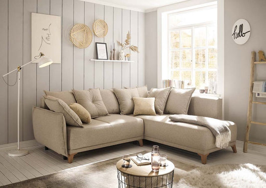 Pamplona Ecksofa 244x212 cm Beige