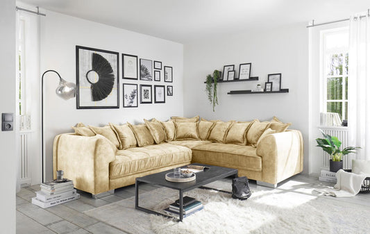 Pascha Ecksofa 291 x 259 cm L-förmig Beige