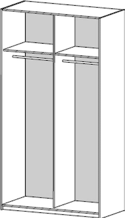 Verona Schiebetürenschrank 122 x 220 cm Weiß Hochglanz - Froschkönig24