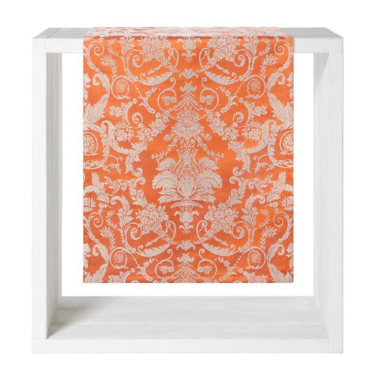 Arbon Tischläufer, Jacquard mit Floralmuster, Siena (Orange/Beige)