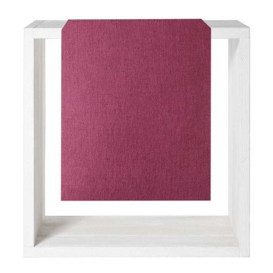 Tunis Tischläufer, feinstrukturiertes Uni-Leinen 50x150 cm, Purple (Pink)