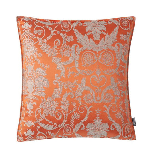 Arbon Kissenbezug, Jacquard mit Floralmuster, Orange