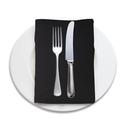 Cochin 6x Set Servietten, mit Metall-Glanz 40x40 cm, Schwarz