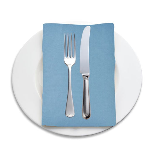 Cochin 6x Set Servietten, mit Metall-Glanz 40x40 cm, Heaven (Blau)