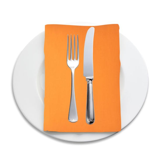 Cochin 6x Set Servietten, mit Metall-Glanz 40x40 cm, Mango (Orange)