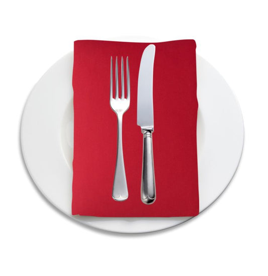 Cochin 6x Set Servietten, mit Metall-Glanz 40x40 cm, Marsala (Weinrot)