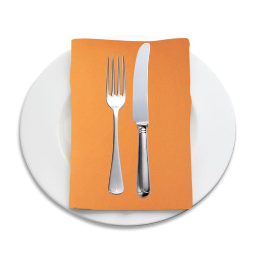 Cochin 6x Set Servietten, mit Metall-Glanz 40x40 cm, Safran (Gelb-Orange)