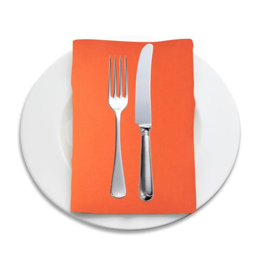 Cochin 6x Set Servietten, mit Metall-Glanz 40x40 cm, Terra (Orange)