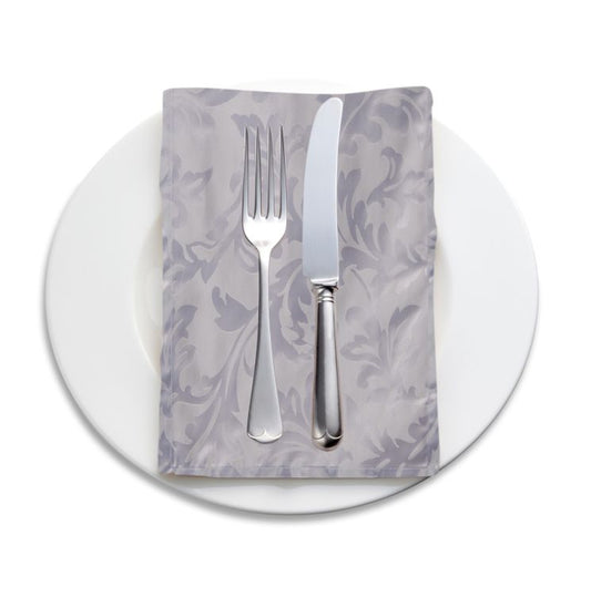 Lagos 6x Set Servietten, Jacquard mit Ornamente, Silber