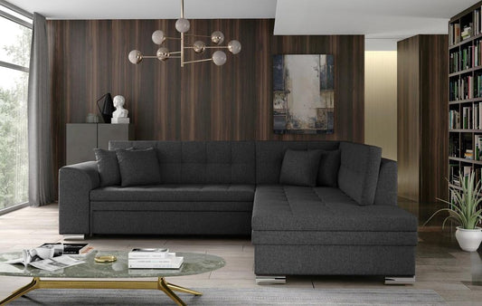 Pieretta Ecksofa 260 x 205 cm Dunkelgrau (Webstoff - Inari)