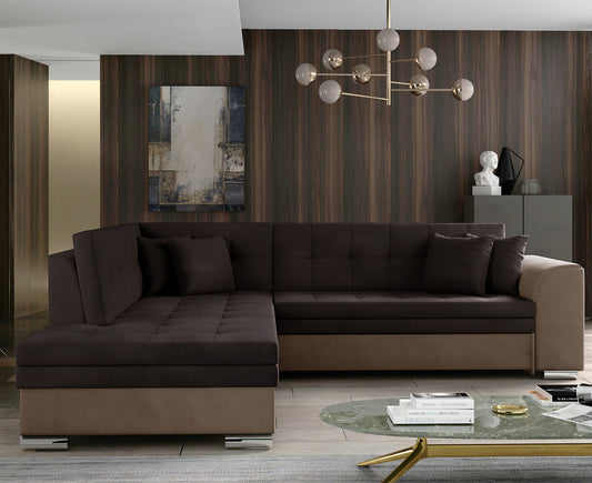 Pieretta Ecksofa 260 x 205 cm, Samt