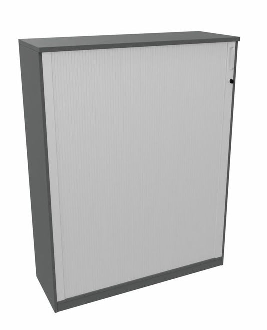 E10 Querrolladenschrank 4 Ordnerhöhen, 120 cm Breite  Anthrazit