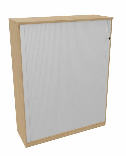 E10 Querrolladenschrank 4 Ordnerhöhen, 120 cm Breite  Eiche