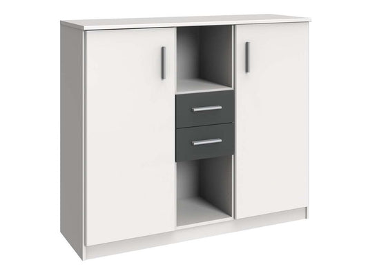 Rocco2 Highboard Weiß / Graphit