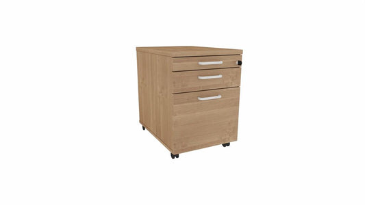 E10 Rollcontainer Auszug, Utensilienauszug, Hängeregistraturauszug 60 cm Tief Kirsche Tabako