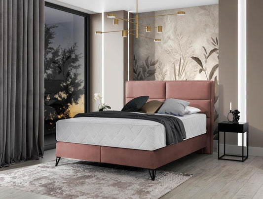 Safiro Boxspringbett 140 - 180 cm; Rosa (Samt)