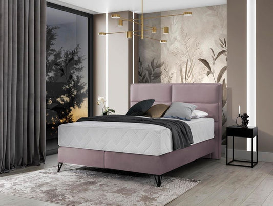 Safiro Boxspringbett 140 - 180 cm; Rosa (Samt)