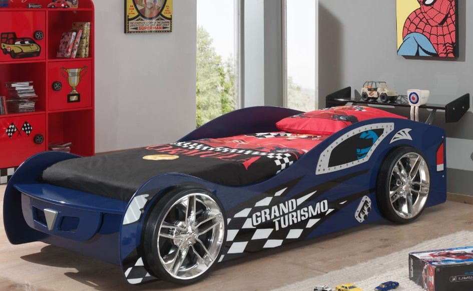 Grand Turismo Autobett 90x200 cm Blau - Froschkönig24