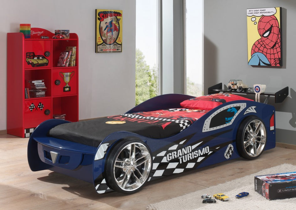 Grand Turismo Autobett 90x200 cm Blau - Froschkönig24