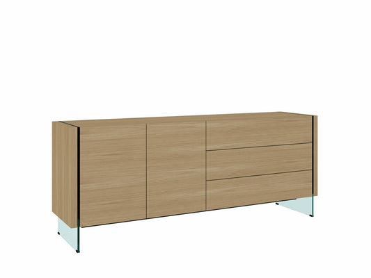 Soho Sideboard 188 cm Eiche / Glas