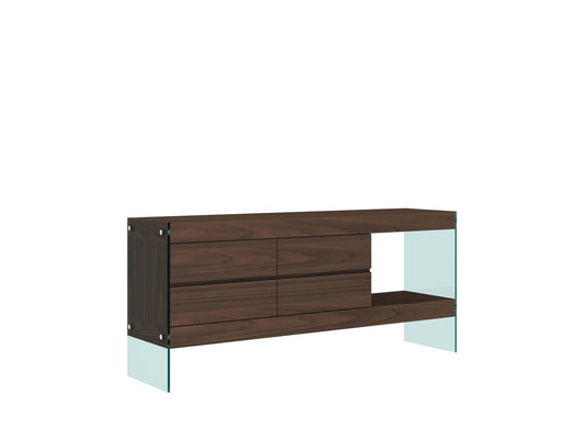 Soho Sideboard 184 cm Walnuss / Glas