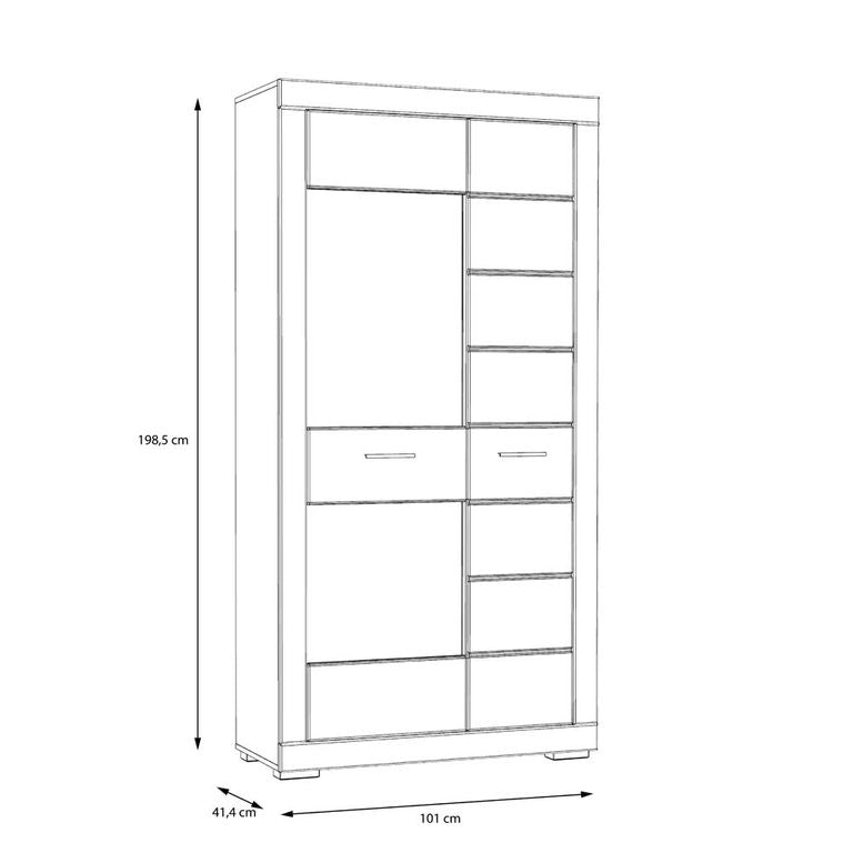 SANREMO Vitrine inkl. Beleuchtung Weiß