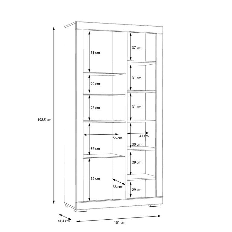 SANREMO Vitrine inkl. Beleuchtung Weiß