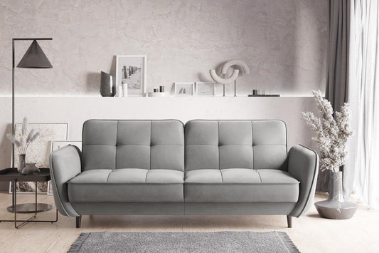 Bellis Schlafsofa 220x90 cm Grau (Webstoff)