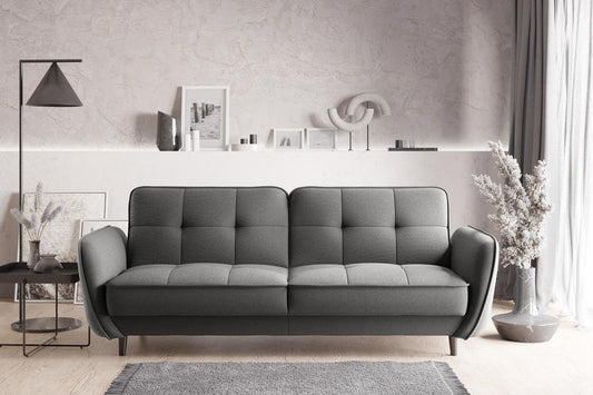 Bellis Schlafsofa 220x90 cm Grau (Webstoff - Vero)